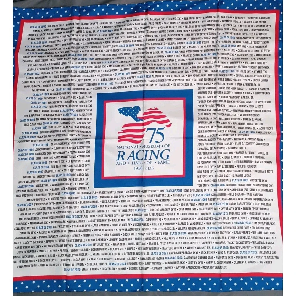 Museum Of Horse Racing Hall Of Fame Scarf banner kentucky derby Thoroughbred